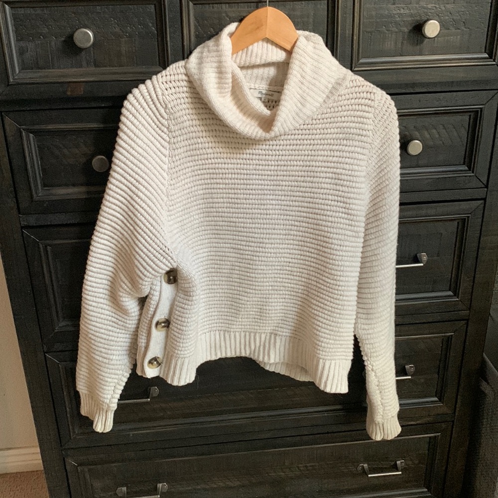 Madewell Cream Turtleneck Sweater Size S